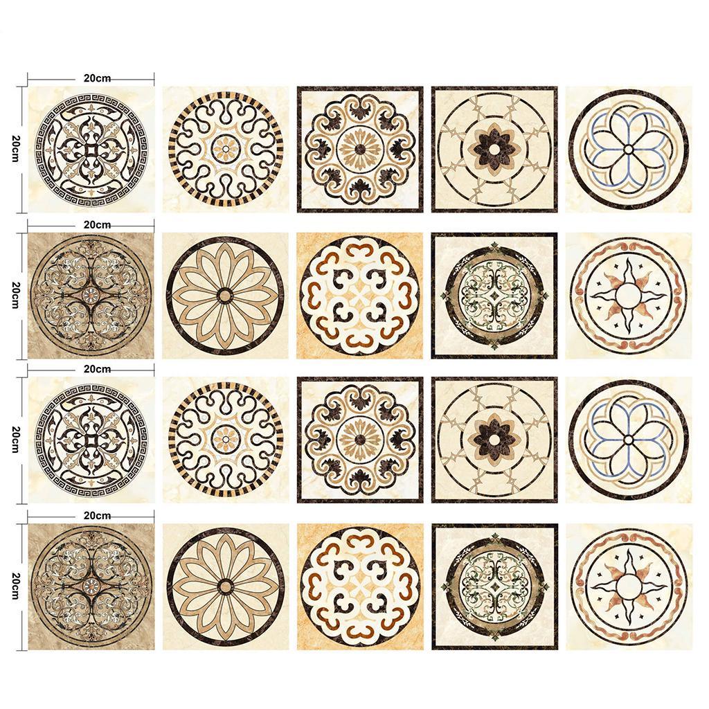 Max 20pcs 3D Tile Stickers DIY Removable Tile Decals for Home Decoration LD - Aladdin Shoppers