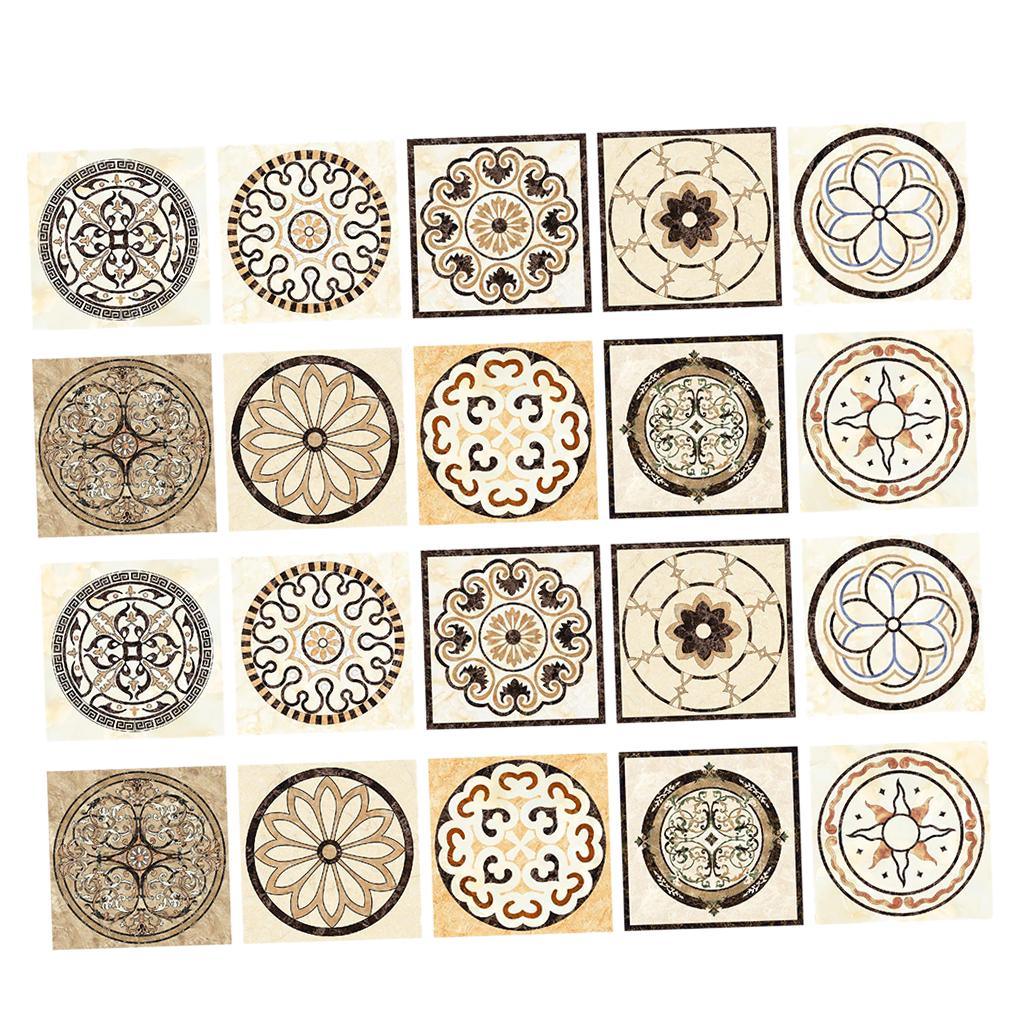 Max 20pcs 3D Tile Stickers DIY Removable Tile Decals for Home Decoration LD - Aladdin Shoppers