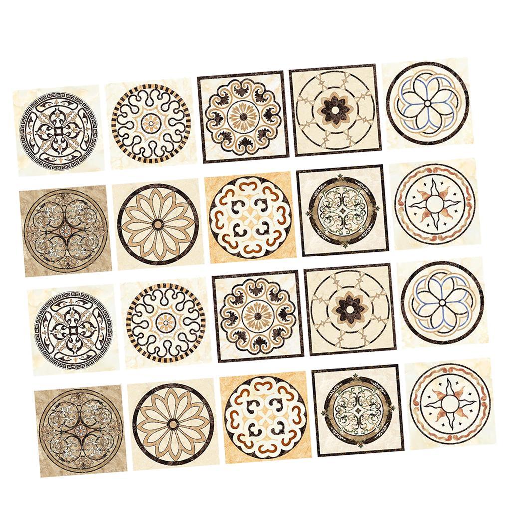 Max 20pcs 3D Tile Stickers DIY Removable Tile Decals for Home Decoration LD - Aladdin Shoppers