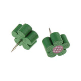 Max 20pcs Wooden Thumb Tacks Push Pins Flower Head Office Thumbtack Green - Aladdin Shoppers