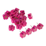 Max 20pcs Wooden Thumb Tacks Push Pins Flower Head Office Thumbtack Rose Red - Aladdin Shoppers