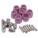 Max 21PCS SG55/AG60 Plasma Cutter Torch Consumables Accessories Nozzle Electrode - Aladdin Shoppers