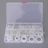 Max 250pcs White Nylon O Ring Washer Seals Gasket Assortment Kit for Car Boat - Aladdin Shoppers