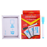 Max 27 Pieces Double Sided Educational Arithmetic Flash Cards with Erasable Pen Division - Aladdin Shoppers
