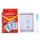 Max 27 Pieces Double Sided Educational Arithmetic Flash Cards with Erasable Pen Division - Aladdin Shoppers