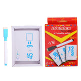 Max 27 Pieces Double Sided Educational Arithmetic Flash Cards with Erasable Pen Division - Aladdin Shoppers