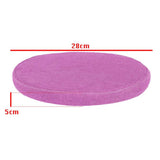 Max 28cm Cotton Linen Round Stool Replacement Cover Footstool Slipcover Purple - Aladdin Shoppers