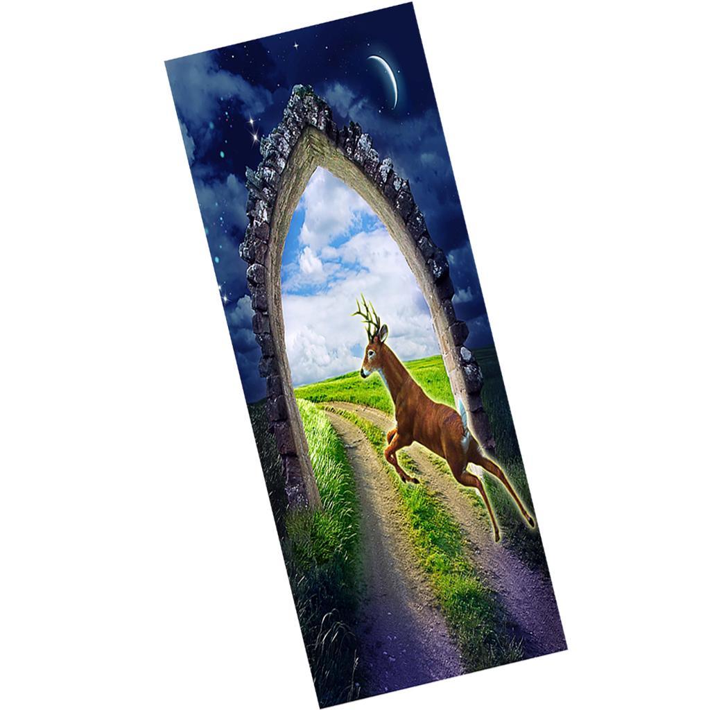Max 2pcs 3D Removable Art Door Murals Decals Wall Stickers for Home DIY Decor S2 - Aladdin Shoppers