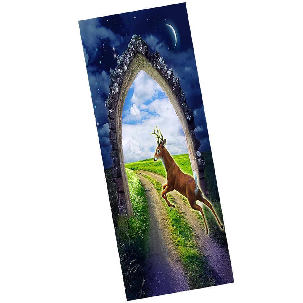 Max 2pcs 3D Removable Art Door Murals Decals Wall Stickers for Home DIY Decor S2 - Aladdin Shoppers