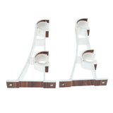 Max 2Pcs Aluminum Alloy Curtain Double Pole Bracket Redwood for Dia 28mm Rod - Aladdin Shoppers