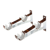 Max 2Pcs Aluminum Alloy Curtain Double Pole Bracket Redwood for Dia 28mm Rod - Aladdin Shoppers