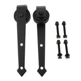 Max 2pcs Black Steel Sliding Barn Wood Door Roller Hardware Replacement Hanger B - Aladdin Shoppers