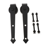Max 2pcs Black Steel Sliding Barn Wood Door Roller Hardware Replacement Hanger B - Aladdin Shoppers