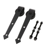 Max 2pcs Black Steel Sliding Barn Wood Door Roller Hardware Replacement Hanger B - Aladdin Shoppers