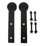 Max 2pcs Black Steel Sliding Barn Wood Door Roller Hardware Replacement Hanger E - Aladdin Shoppers