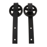 Max 2pcs Black Steel Sliding Barn Wood Door Roller Hardware Replacement Hanger G - Aladdin Shoppers