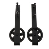 Max 2pcs Black Steel Sliding Barn Wood Door Roller Hardware Replacement Hanger G - Aladdin Shoppers