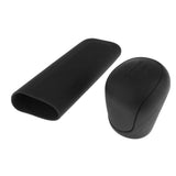 Max 2Pcs Car Trunk Gear Head Shift Knob + Handbrake Cover Silicone Sleeve Black - Aladdin Shoppers