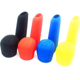 Max 2Pcs Car Trunk Gear Head Shift Knob + Handbrake Cover Silicone Sleeve Black - Aladdin Shoppers