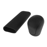 Max 2Pcs Car Trunk Gear Head Shift Knob + Handbrake Cover Silicone Sleeve Black - Aladdin Shoppers