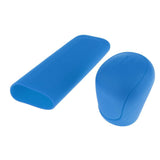 Max 2Pcs Car Trunk Gear Head Shift Knob + Handbrake Cover Silicone Sleeve Blue - Aladdin Shoppers