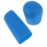 Max 2Pcs Car Trunk Gear Head Shift Knob + Handbrake Cover Silicone Sleeve Blue - Aladdin Shoppers