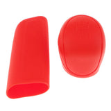 Max 2Pcs Car Trunk Gear Head Shift Knob + Handbrake Cover Silicone Sleeve Red - Aladdin Shoppers