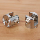 Max 2pcs Cylindrical Shape Adjustable Glass Clamp Shelf Support Brackets A - Aladdin Shoppers