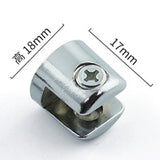 Max 2pcs Cylindrical Shape Adjustable Glass Clamp Shelf Support Brackets A - Aladdin Shoppers