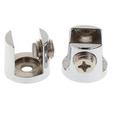 Max 2pcs Cylindrical Shape Adjustable Glass Clamp Shelf Support Brackets A - Aladdin Shoppers