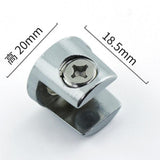 Max 2pcs Cylindrical Shape Adjustable Glass Clamp Shelf Support Brackets B - Aladdin Shoppers