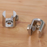 Max 2pcs Cylindrical Shape Adjustable Glass Clamp Shelf Support Brackets B - Aladdin Shoppers