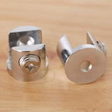 Max 2pcs Cylindrical Shape Adjustable Glass Clamp Shelf Support Brackets B - Aladdin Shoppers