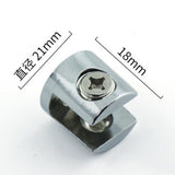 Max 2pcs Cylindrical Shape Adjustable Glass Clamp Shelf Support Brackets C - Aladdin Shoppers