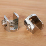 Max 2pcs Cylindrical Shape Adjustable Glass Clamp Shelf Support Brackets C - Aladdin Shoppers