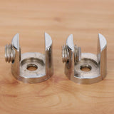 Max 2pcs Cylindrical Shape Adjustable Glass Clamp Shelf Support Brackets C - Aladdin Shoppers