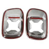 Max 2Pcs Rear Fog Light Lamp Frame Cover Moulding Trim For Jeep Rendgade 16-17 - Aladdin Shoppers