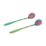 Max 2pcs Symphony Gold Plated Petal Coffee Tea Salt Soup Spoon Plum Sunflower - Aladdin Shoppers