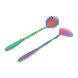 Max 2pcs Symphony Gold Plated Petal Coffee Tea Salt Soup Spoon Plum Sunflower - Aladdin Shoppers