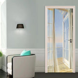 Max 2pcs/set 3D Self Adhesive Door Wall Fridge Sticker Wrap Mural Wall Decals E - Aladdin Shoppers