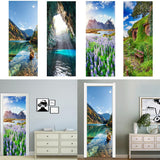 Max 2pcs/set 3D Self Adhesive Door Wall Mural Sticker Mural Decal 77x200cm A - Aladdin Shoppers