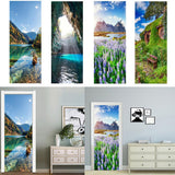 Max 2pcs/set 3D Self Adhesive Door Wall Mural Sticker Mural Decal 77x200cm A - Aladdin Shoppers