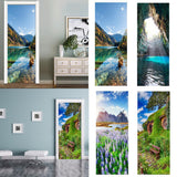 Max 2pcs/set 3D Self Adhesive Door Wall Mural Sticker Mural Decal 77x200cm A - Aladdin Shoppers