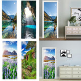 Max 2pcs/set 3D Self Adhesive Door Wall Mural Sticker Mural Decal 77x200cm A - Aladdin Shoppers