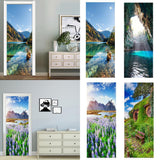 Max 2pcs/set 3D Self Adhesive Door Wall Mural Sticker Mural Decal 77x200cm A - Aladdin Shoppers