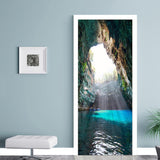 Max 2pcs/set 3D Self Adhesive Door Wall Mural Sticker Mural Decal 77x200cm A - Aladdin Shoppers