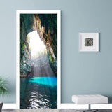 Max 2pcs/set 3D Self Adhesive Door Wall Mural Sticker Mural Decal 77x200cm A - Aladdin Shoppers
