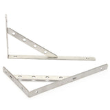 Max 2Pieces Stainless Steel Wall Shelf Bracket Support L Shaped 12 inches - Aladdin Shoppers