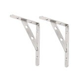 Max 2Pieces Stainless Steel Wall Shelf Bracket Support L Shaped 6 inches - Aladdin Shoppers