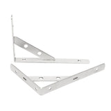 Max 2Pieces Stainless Steel Wall Shelf Bracket Support L Shaped 8 inches